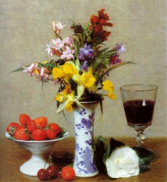  flores Lienzo - Naturaleza muerta pintor de flores Henri Fantin Latour